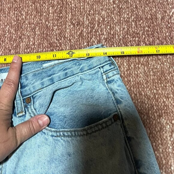 Denim Forum The BF Boyfriend High Rise Loose 28L Size 29 Light Wash - Picture 13 of 15